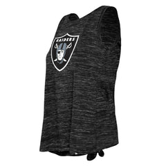 Las Vegas Raiders New Era Women's Space Dye Tie-Back Tank Top Black | NFL