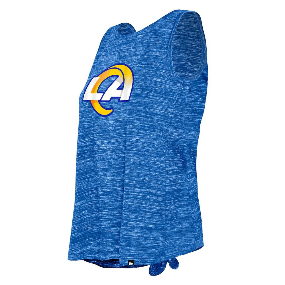 Los Angeles Rams New Era Women's Space Dye Tie-Back Tank Top Royal | NFL
