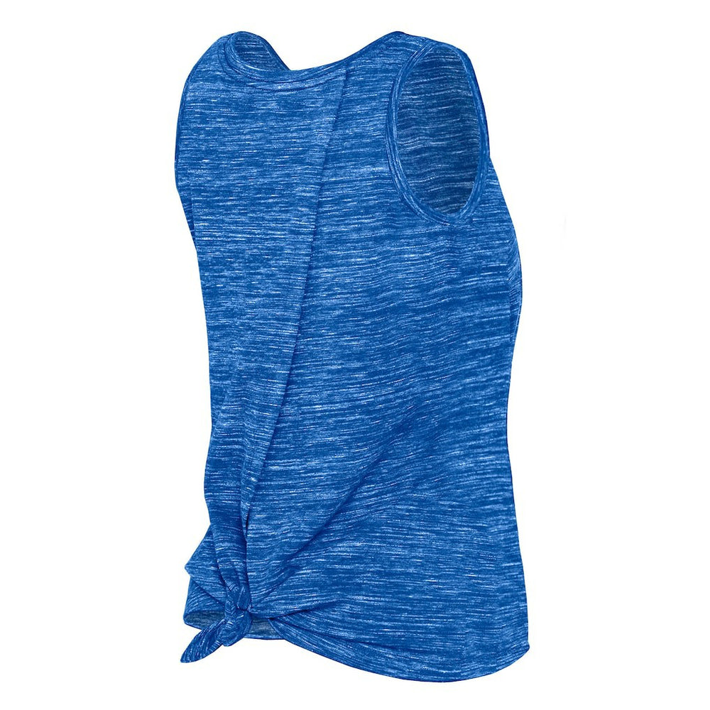 Los Angeles Rams New Era Women's Space Dye Tie-Back Tank Top Royal | NFL