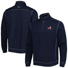 Atlanta Braves Tommy Bahama Tobago Bay Tri-Blend Quarter-Zip Sweatshirt - MLB