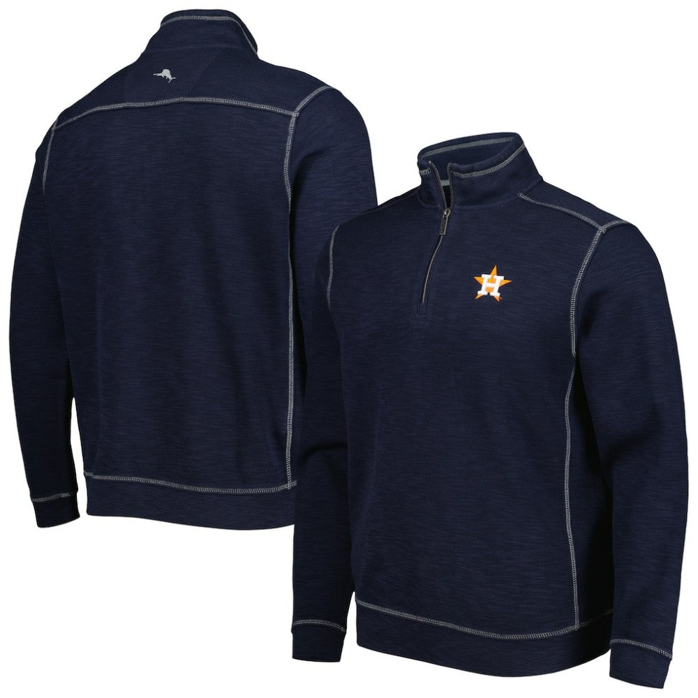 Houston Astros Tommy Bahama Tobago Bay Tri-Blend Quarter-Zip Sweatshirt - MLB
