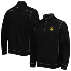 San Diego Padres Tommy Bahama Tobago Bay Tri-Blend Quarter-Zip Sweatshirt - MLB