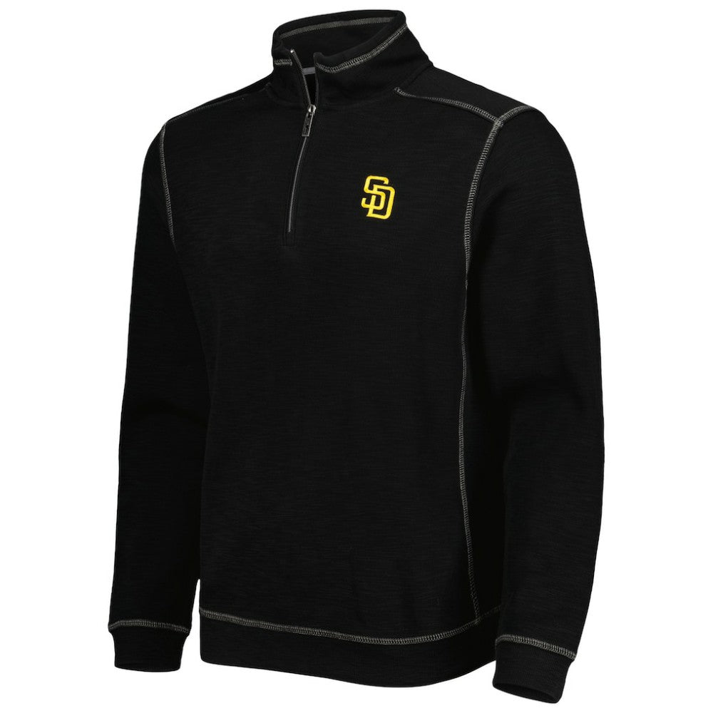 San Diego Padres Tommy Bahama Tobago Bay Tri-Blend Quarter-Zip Sweatshirt - MLB