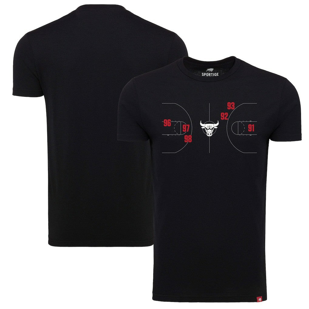 Chicago Bulls Sportiqe Unisex 1966 Collection Comfy Tri-Blend T-Shirt Black - NBA