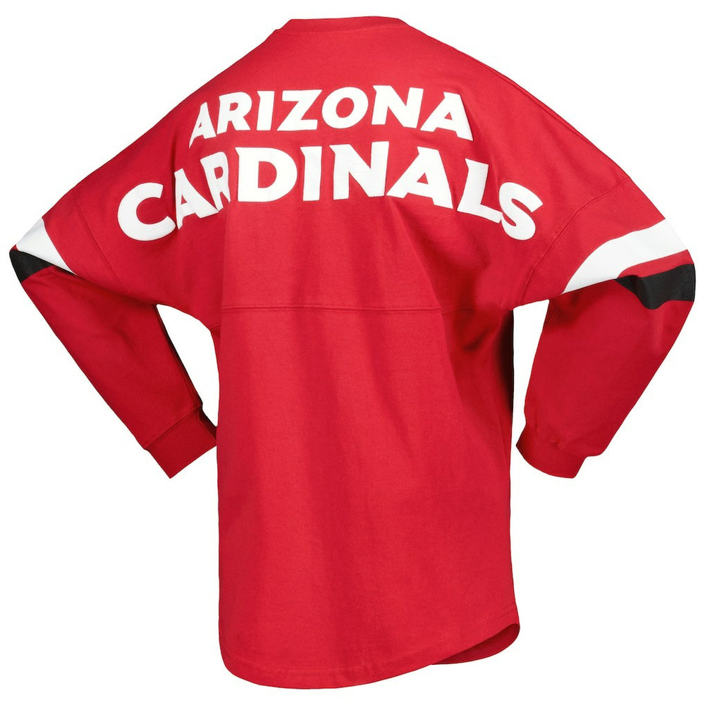 Arizona Cardinals Women's Spirit Jersey Lace-Up V-Neck Long Sleeve T-Shirt Cardinal | Fanatics