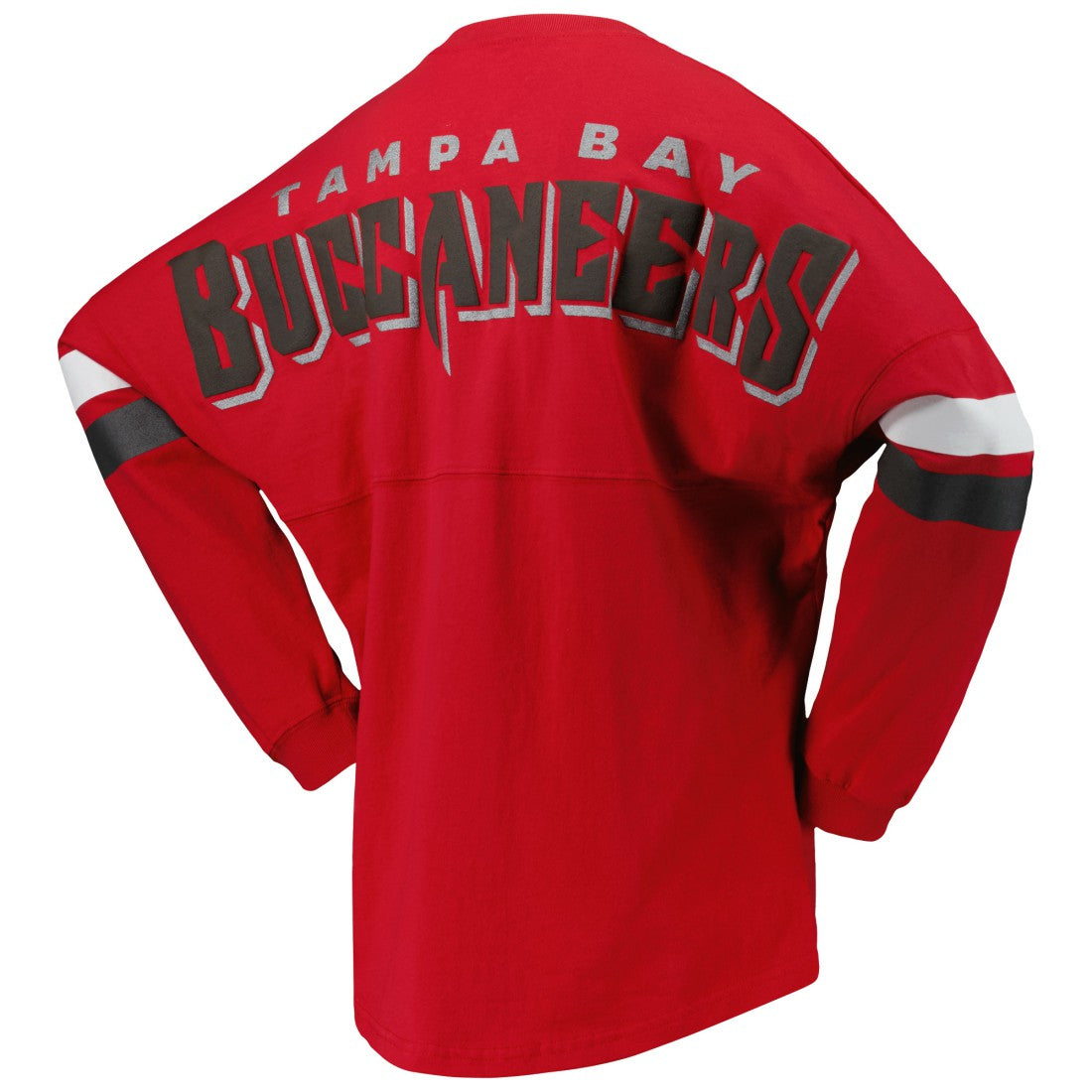 Tampa Bay Buccaneers Women's Spirit Jersey Lace-Up V-Neck Long Sleeve T-Shirt Red | Fanatics