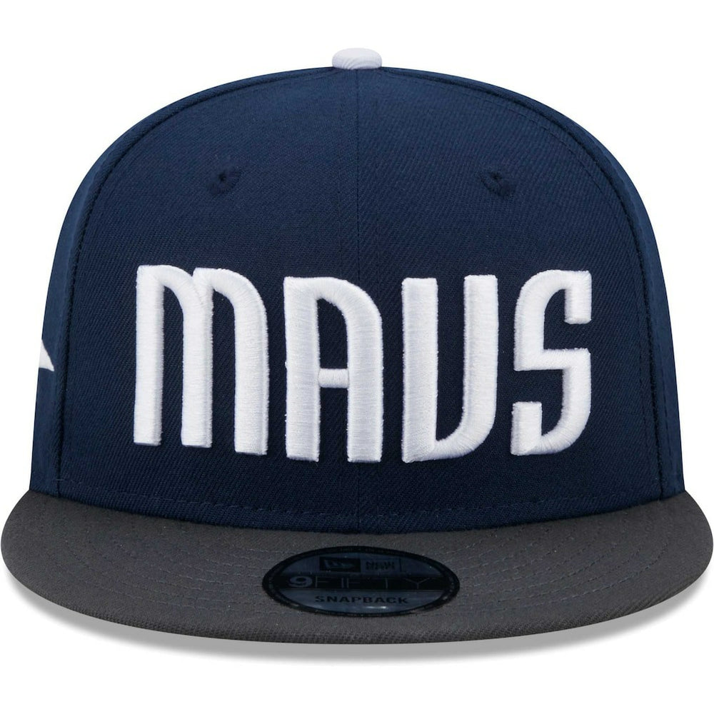 Dallas Mavericks Jersey Hook Statement Edition 9FIFTY Snapback Hat Navy/Gray - NBA