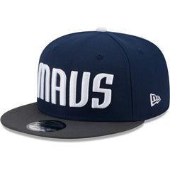 Dallas Mavericks Jersey Hook Statement Edition 9FIFTY Snapback Hat Navy/Gray - NBA