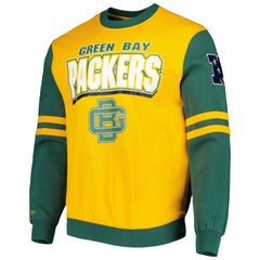 Green Bay Packers All Over 2.0 Pullover Sweatshirt Gold | Mitchell & Ness