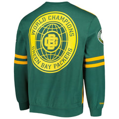 Green Bay Packers All Over 2.0 Pullover Sweatshirt Gold | Mitchell & Ness