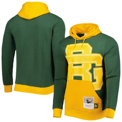 Green Bay Packers Big Face 5.0 Pullover Hoodie Green | Mitchell & Ness