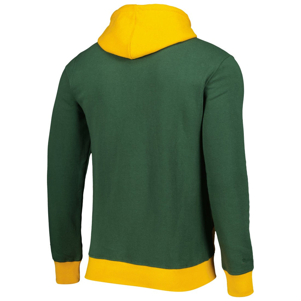 Green Bay Packers Big Face 5.0 Pullover Hoodie Green | Mitchell & Ness