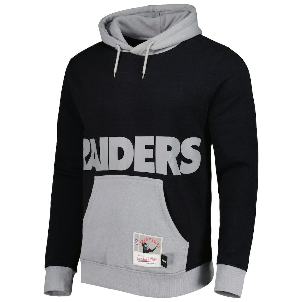 Las Vegas Raiders Big Face 5.0 Pullover Hoodie Black | Mitchell & Ness