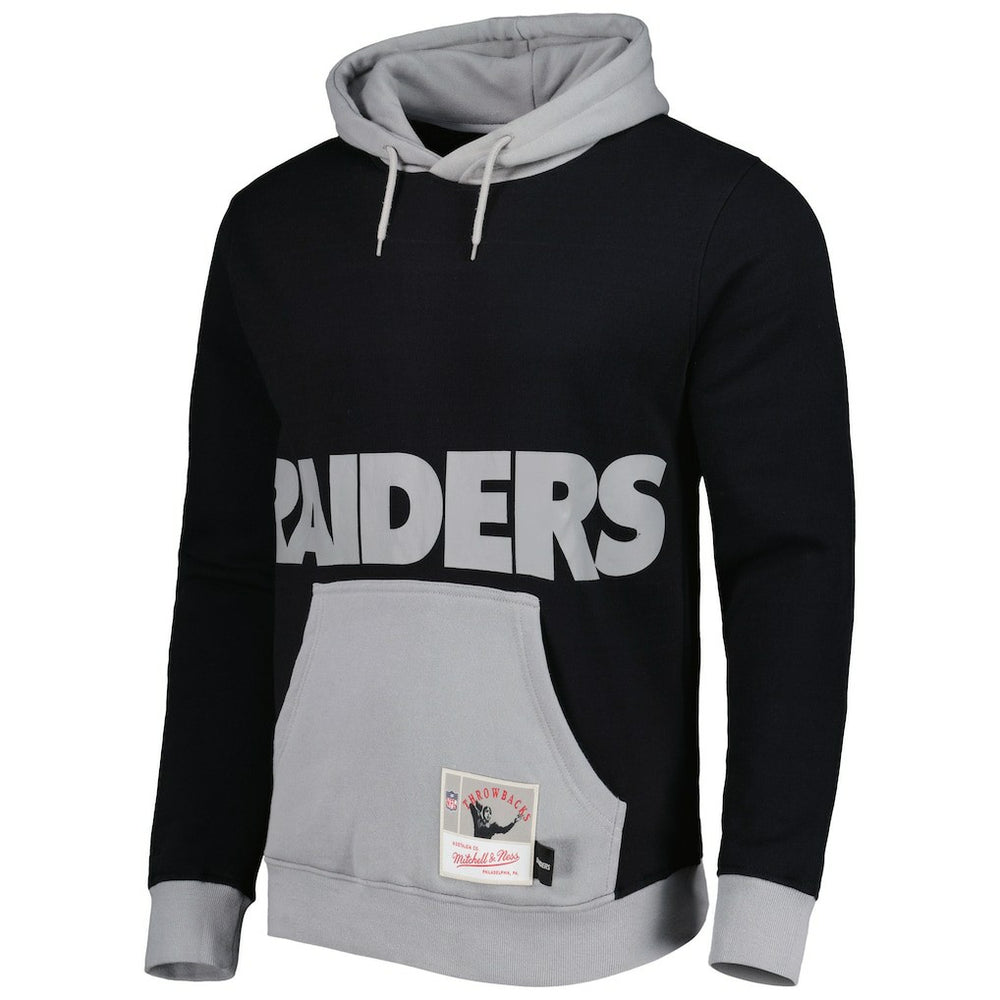 Las Vegas Raiders Big Face 5.0 Pullover Hoodie Black | Mitchell & Ness
