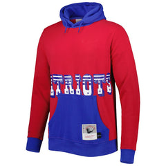 New England Patriots Big Face 5.0 Pullover Hoodie Red | Mitchell & Ness