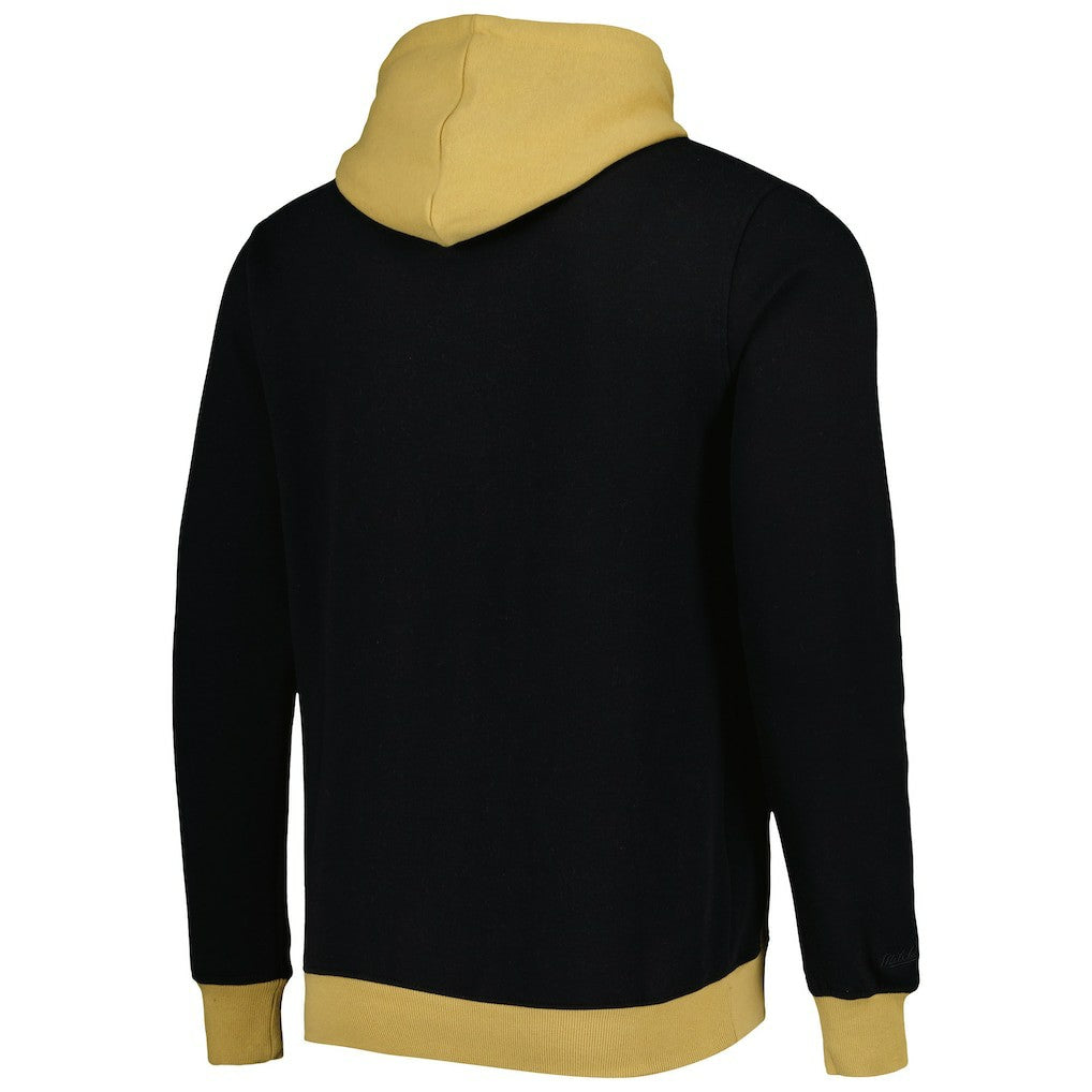 New Orleans Saints Big Face 5.0 Pullover Hoodie Black | Mitchell & Ness