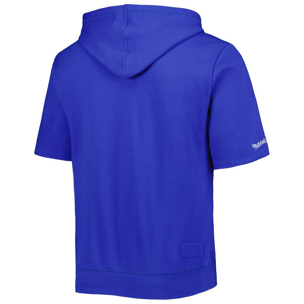 Buffalo Bills Washed Short Sleeve Pullover Hoodie Royal | Mitchell & Ness
