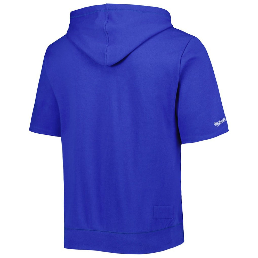 Buffalo Bills Washed Short Sleeve Pullover Hoodie Royal | Mitchell & Ness