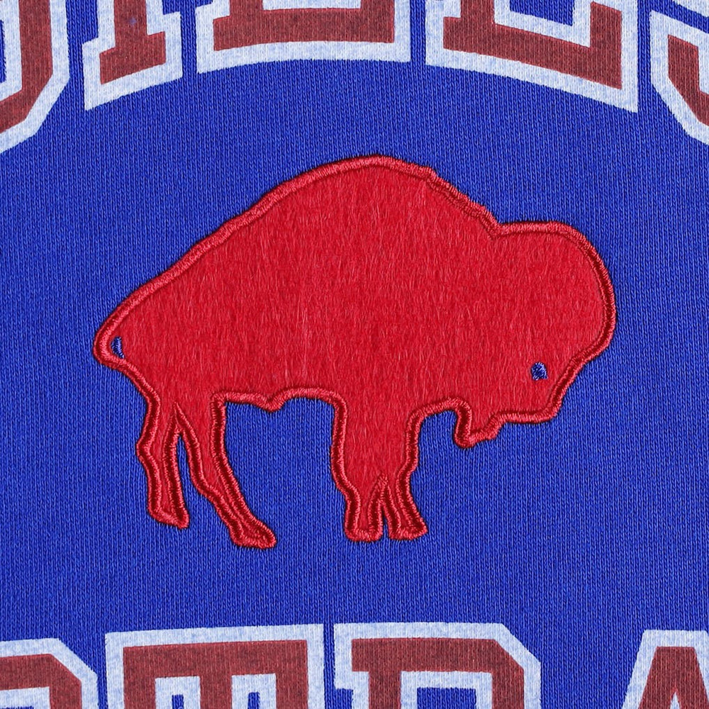 Buffalo Bills Washed Short Sleeve Pullover Hoodie Royal | Mitchell & Ness