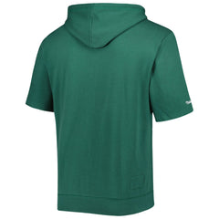 Green Bay Packers Washed Short Sleeve Pullover Hoodie Green | Mitchell & Ness