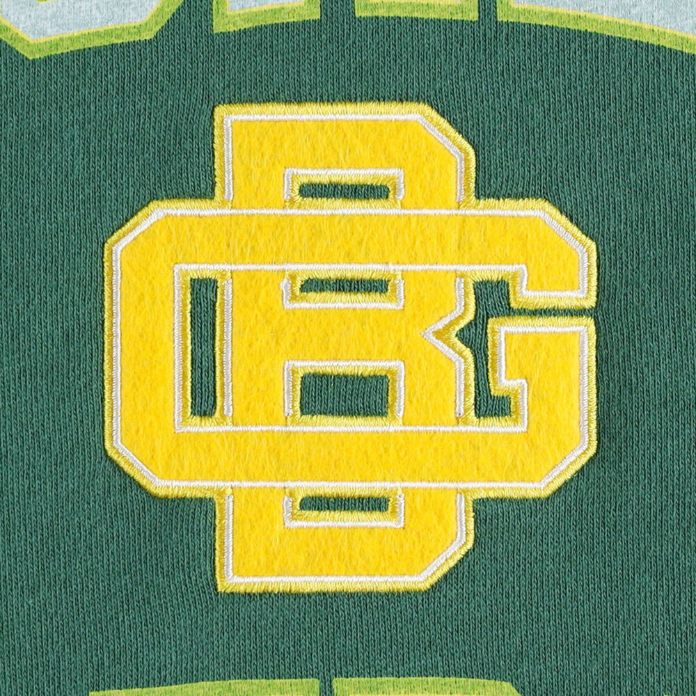 Green Bay Packers Washed Short Sleeve Pullover Hoodie Green | Mitchell & Ness