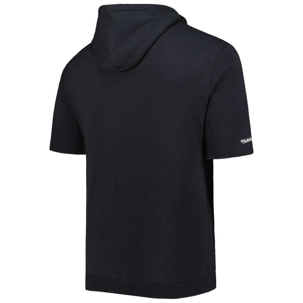 Las Vegas Raiders Washed Short Sleeve Pullover Hoodie Black | Mitchell & Ness
