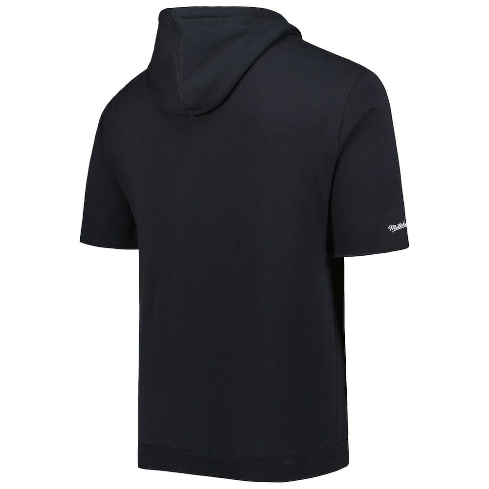 Las Vegas Raiders Washed Short Sleeve Pullover Hoodie Black | Mitchell & Ness