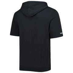Pittsburgh Steelers Washed Short Sleeve Pullover Hoodie Black | Mitchell & Ness