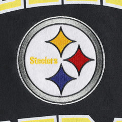 Pittsburgh Steelers Washed Short Sleeve Pullover Hoodie Black | Mitchell & Ness