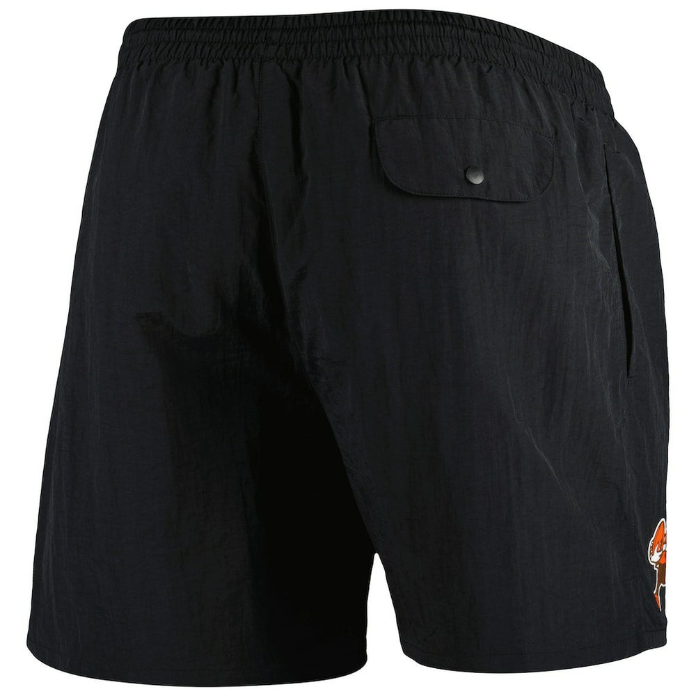 Cleveland Browns Team Essentials Nylon Shorts Black | Mitchell & Ness