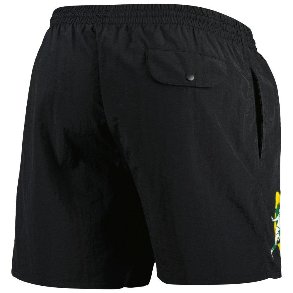 Green Bay Packers Team Essentials Nylon Shorts Black | Mitchell & Ness