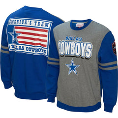 Dallas Cowboys All Over 2.0 Pullover Sweatshirt Royal | Mitchell & Ness