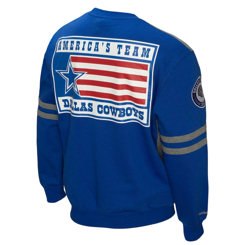 Dallas Cowboys All Over 2.0 Pullover Sweatshirt Royal | Mitchell & Ness