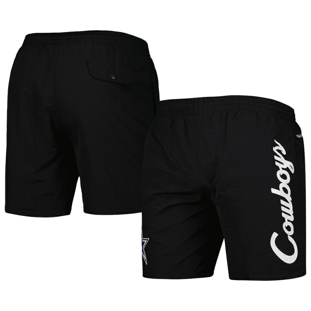 Dallas Cowboys Team Essentials Nylon Shorts Black | Mitchell & Ness