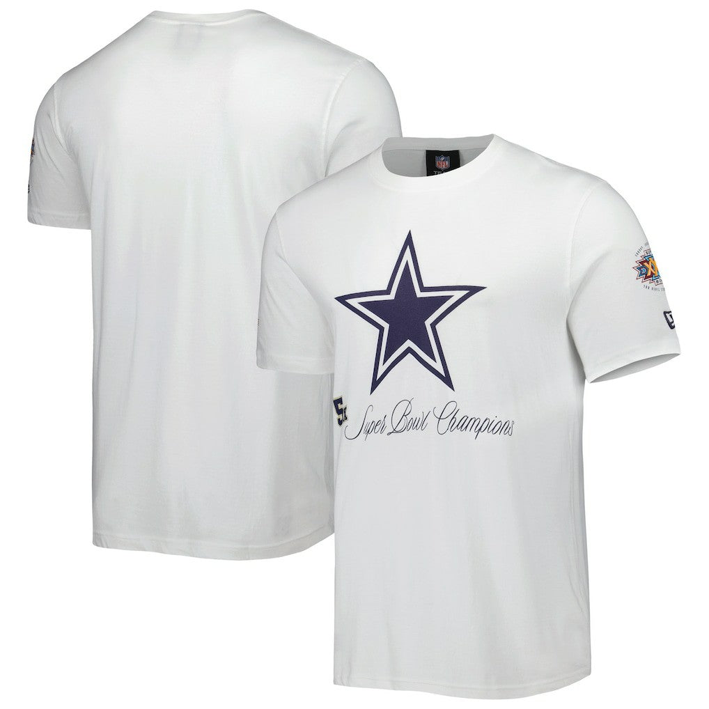 Dallas Cowboys New Era 5x Super Bowl Champions T-Shirt White | NFL