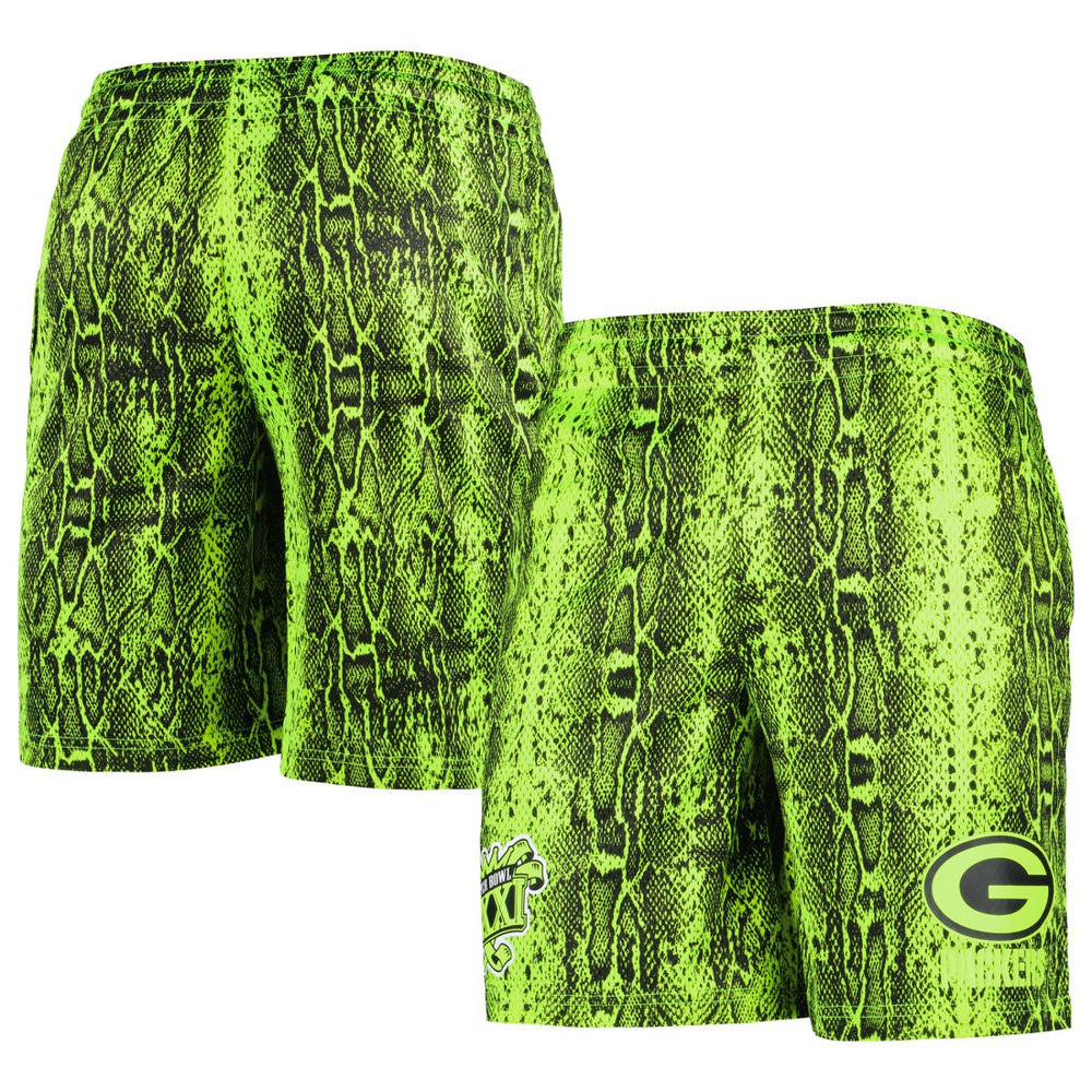 Green Bay Packers New Era Summer Pop Shorts Neon Green | NFL