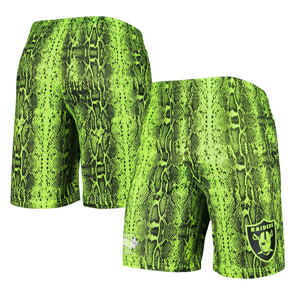 Las Vegas Raiders New Era Summer Pop Shorts Neon Green | NFL