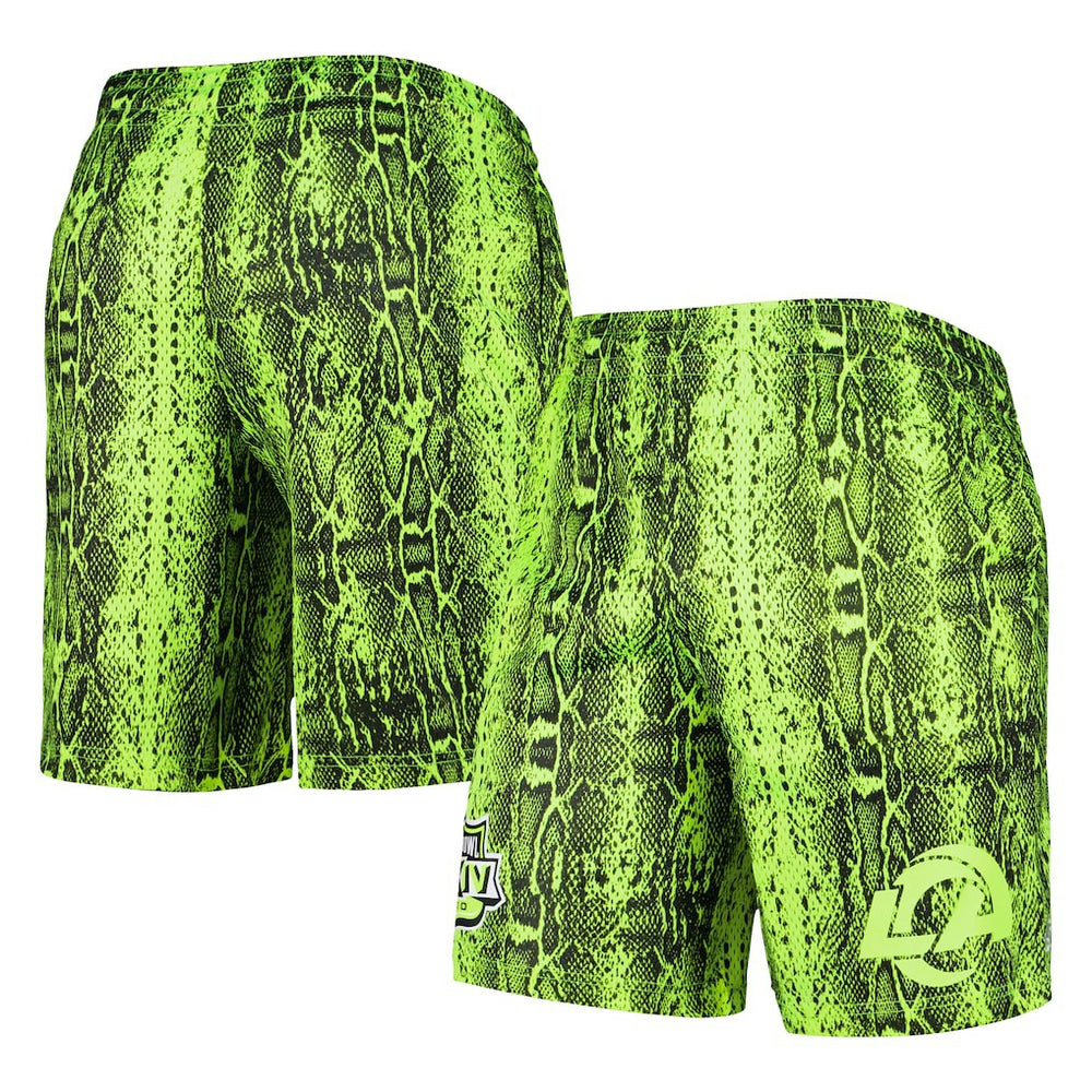 Los Angeles Rams New Era Summer Pop Shorts Neon Green | NFL