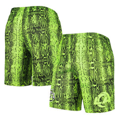 Los Angeles Rams New Era Summer Pop Shorts Neon Green | NFL