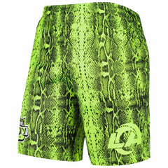 Los Angeles Rams New Era Summer Pop Shorts Neon Green | NFL