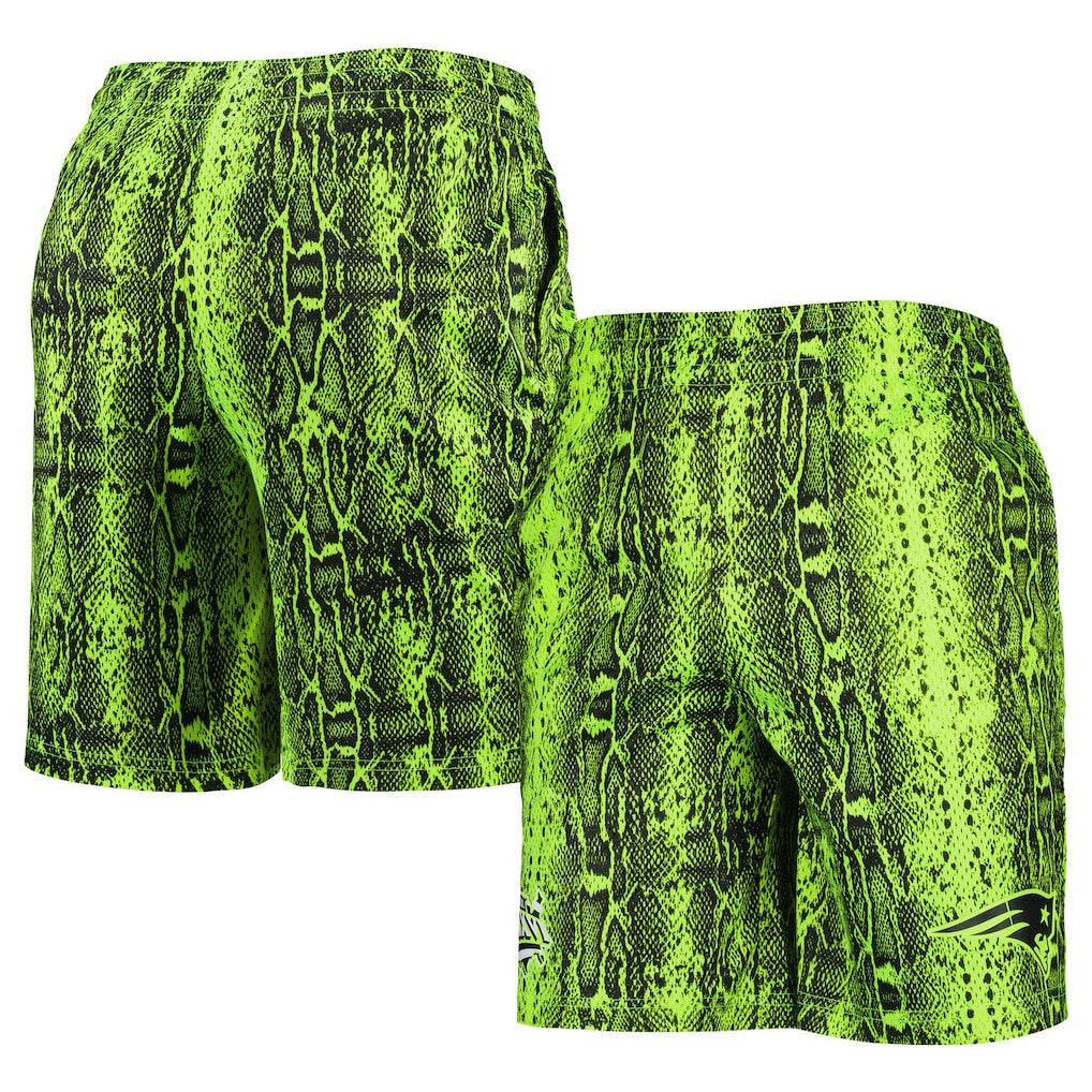 New England Patriots New Era Summer Pop Shorts Neon Green | NFL