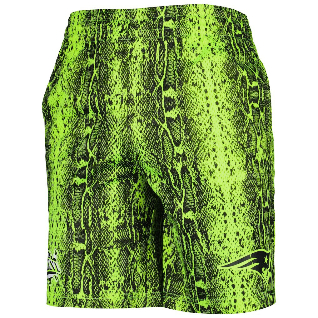 New England Patriots New Era Summer Pop Shorts Neon Green | NFL