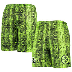 Pittsburgh Steelers New Era Summer Pop Shorts Neon Green | NFL