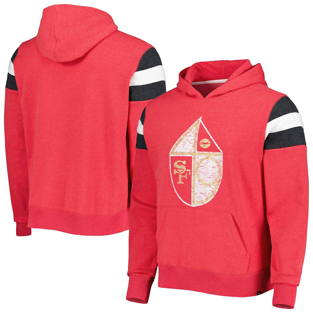 San Francisco 49ers '47 Legacy Premier Nico Pullover Hoodie Scarlet | 47 brand