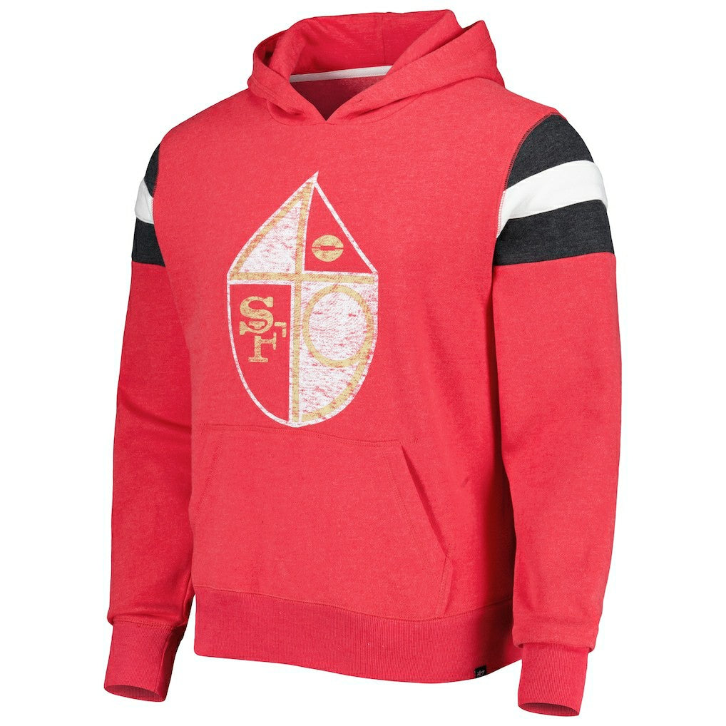 San Francisco 49ers '47 Legacy Premier Nico Pullover Hoodie Scarlet | 47 brand