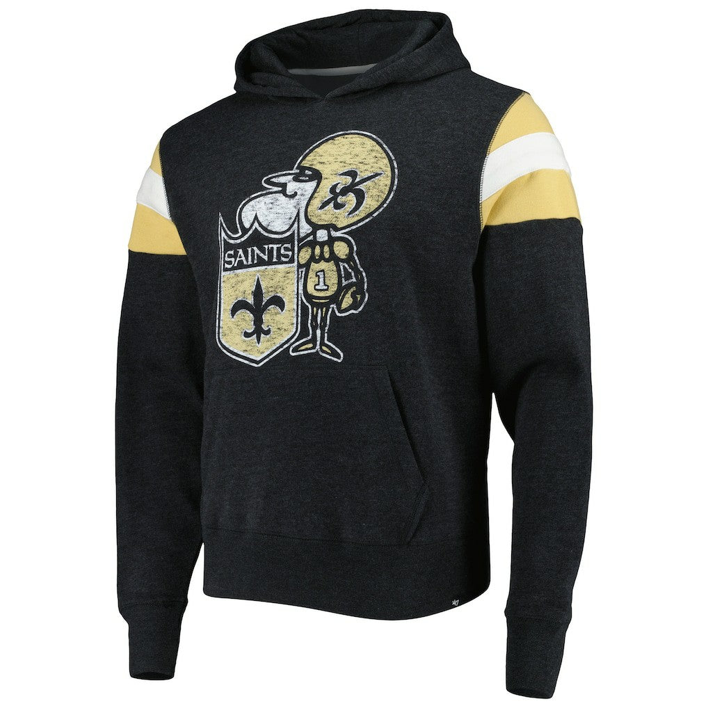 New Orleans Saints '47 Legacy Premier Nico Pullover Hoodie Black | 47 brand