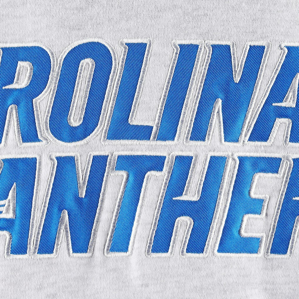 Carolina Panthers '47 Gridiron Lace-Up Pullover Hoodie Heather Gray | 47 brand