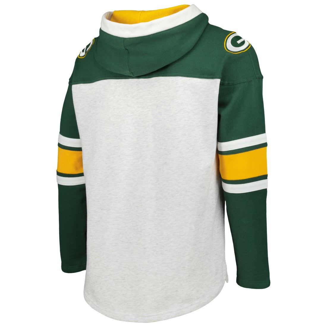Green Bay Packers '47 Gridiron Lace-Up Pullover Hoodie Heather Gray | 47 brand