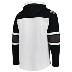 New Orleans Saints '47 Gridiron Lace-Up Pullover Hoodie Heather Gray | 47 brand