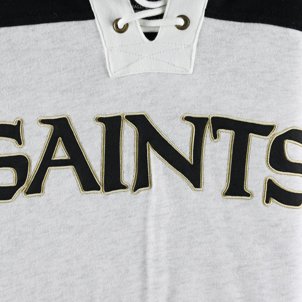 New Orleans Saints '47 Gridiron Lace-Up Pullover Hoodie Heather Gray | 47 brand